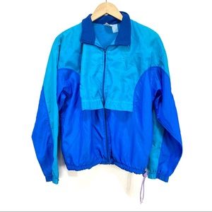 Vtg‎ Nike 80s Blue Color-block Windbreaker Jacket Men’s Sz Medium